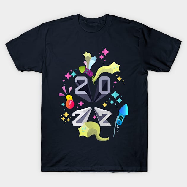 Goodbye 2021 Hello 2022 T-Shirt by MisconceivedFantasy